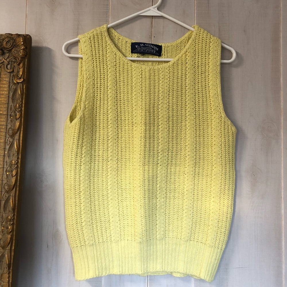 Yellow Vintage Sweater Vest